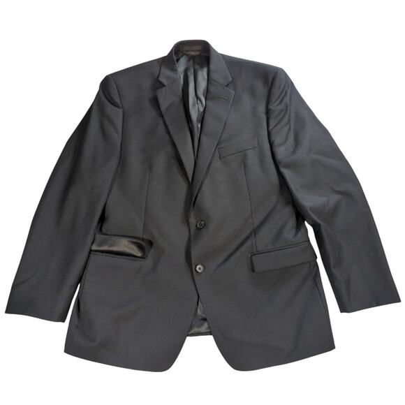 Lauren Ralph Lauren Blazer 44R Gray 100 Wool Sport Coat Two Button Classic - Picture 1 of 13